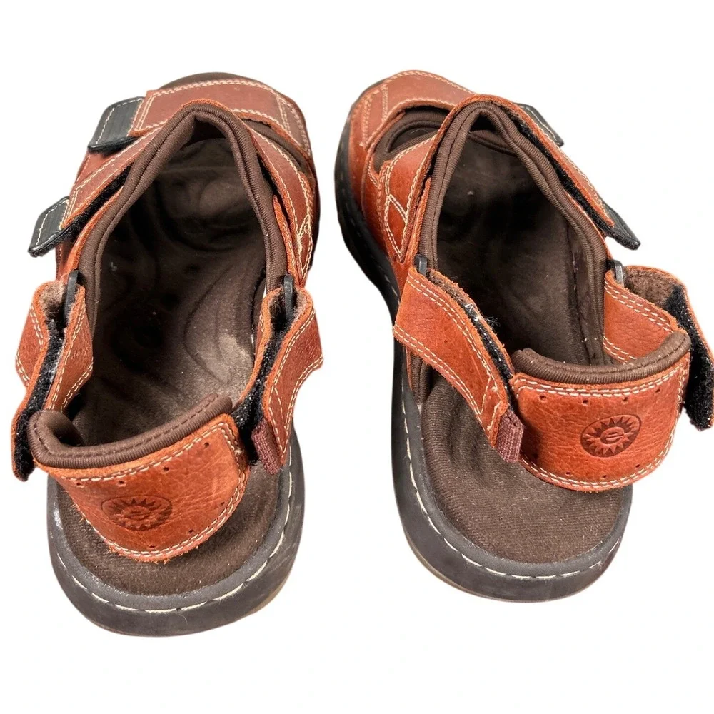 Earth Shoe Highlander Mens Sandals Brown Leather Fisherman Lug Sole Hiking 8.5